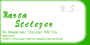 marta stelczer business card